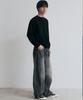NODU Daily Plain Henley Neck Knit [Black]