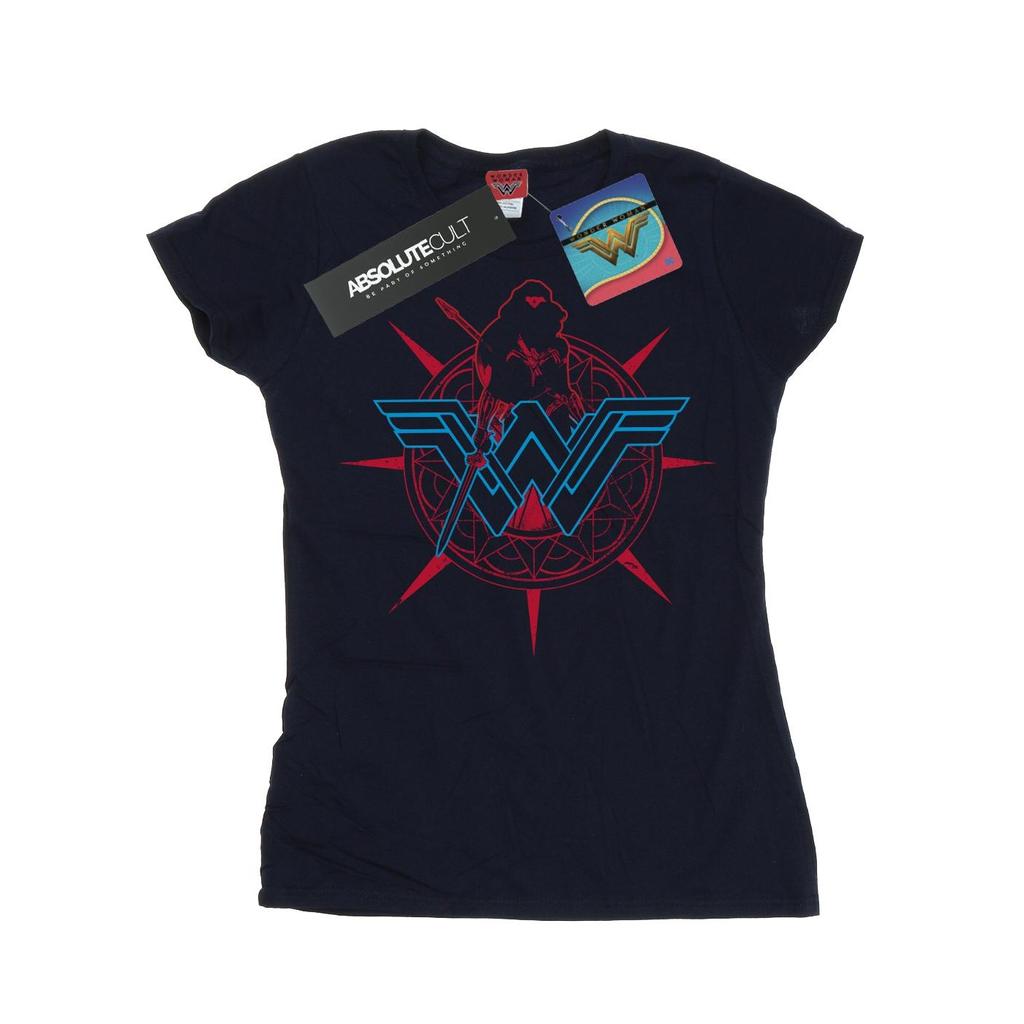 DC Comics Womens/Ladies Wonder Woman Warrior Shield Cotton T-Shirt