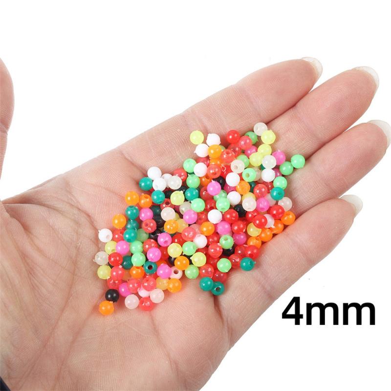 100 шт./лот светящиеся бусины пластиковые красочные рыболовные бусины DIY аксессуары для рыболовных приманок