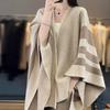 Retro Cashmere Shawl Women'S Outerwear Spring And Autumn High-End Fashion Foreign Style Wool Knitted Scarf Cape
