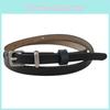 Genuine Leather Slim Belt Women With Alloy Pin Closure For Fashionable Use Daily