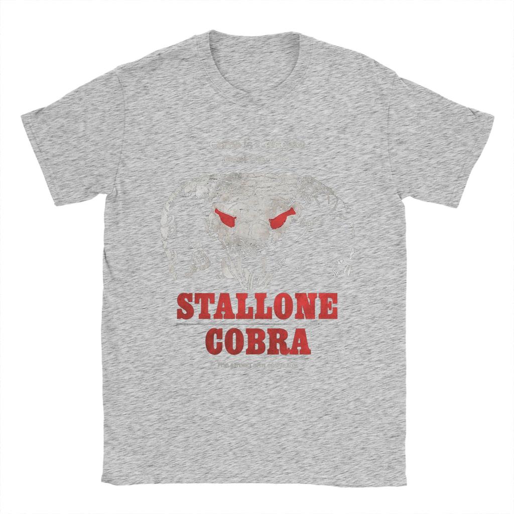 Футболки с изображением фильма «Кобра» со Сталлоне для мужчин Потрясающая хлопковая футболка с круглым вырезом и коротким рукавом Идея для подарка Одежда