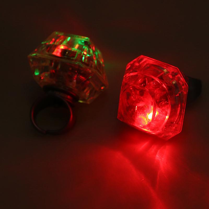 1Pc Led Flashing Light Up Glowing Finger Ring Toys Christmas Year Party Toy