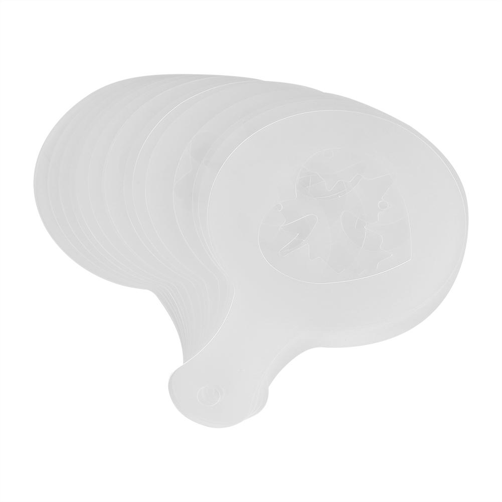 16pcs Plastic Coffee Stencils Template Molds Latte Cappuccino Decoration Tool