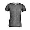 Summer Cool Mesh Slim Casual Short Sleeve T-Shirt Mesh T-Shirt Man See Through Vest Tops