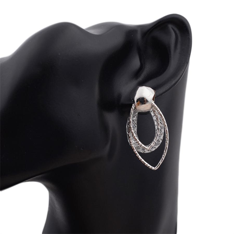 Трендовые серьги-подвески из проволочной сетки с каплями и стразами для женщин, изысканная геометрия, ювелирные изделия золотого цвета