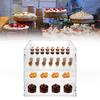 3 Tiers Pastry Bakery Display Case Countertop Suitable for Catering Venue, Wedding 18.7×17.71×17.71in