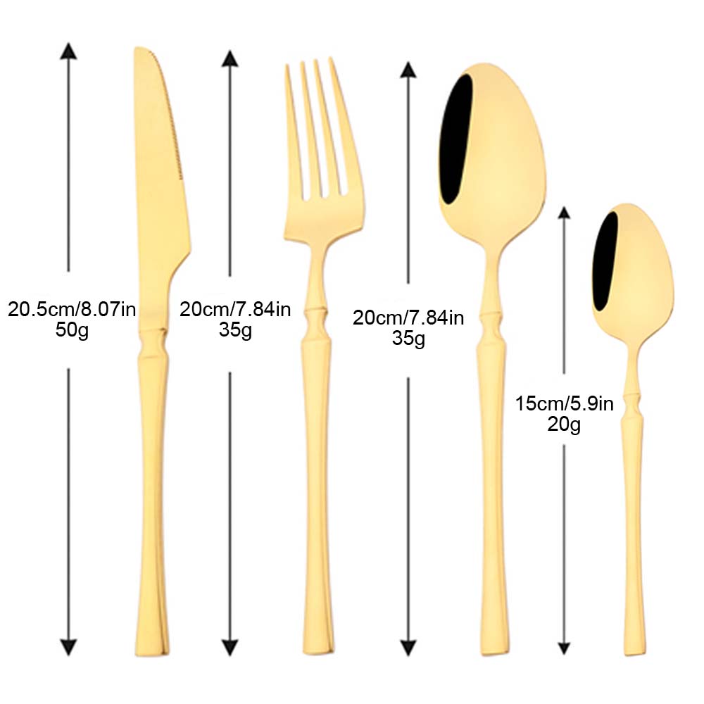 Роскошный набор столовых приборов из 4 предметов, западная столовая посуда, золотой набор столовых приборов из нержавеющей стали, нож, вилка, чайная ложка, набор столовых приборов для вечеринки