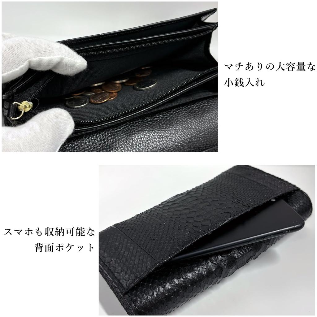 Натуральный, подлинный кошелек-лонг из змеиной кожи для мужчин и женщин, изготовленный из цельного куска натуральной кожи. Особенности включают складной дизайн, клапан