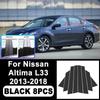 Для Nissan Altima L33 2013-2018 Наклейки на стойки B C Piano Black, Легко устанавливаемые PC Накладки на окна Защита от царапин Детали внешнего стайлинга