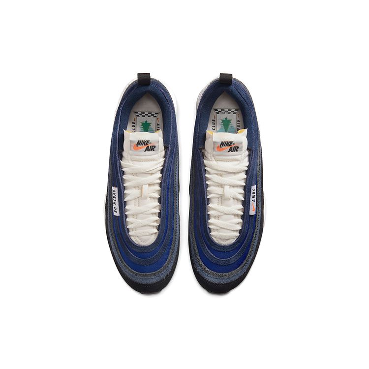 Nike Air Max 97 SE Running Club - Синие Мужские Кроссовки Черный Светло-Лимонный Глубокий Королевский Синий DH1085-001