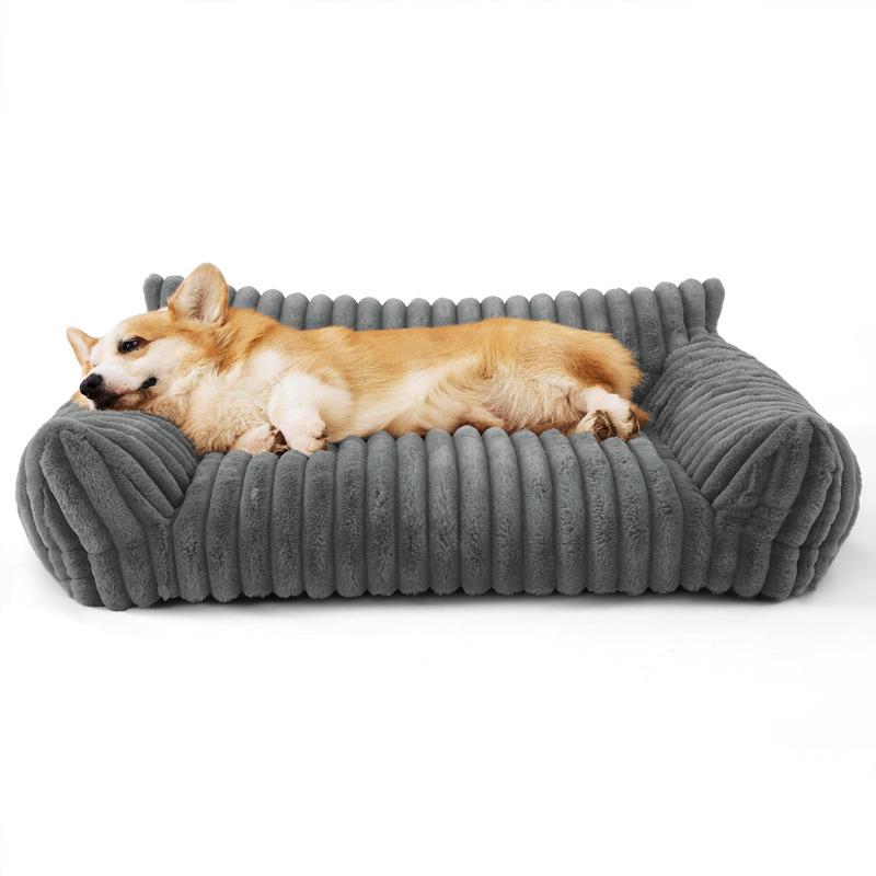 Kennel cat nest universal in all seasons removable and washable grid wavy warm cat sofa pet cat bed