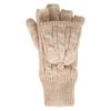 Womens/Ladies Faux Fur Lined Fingerless Gloves