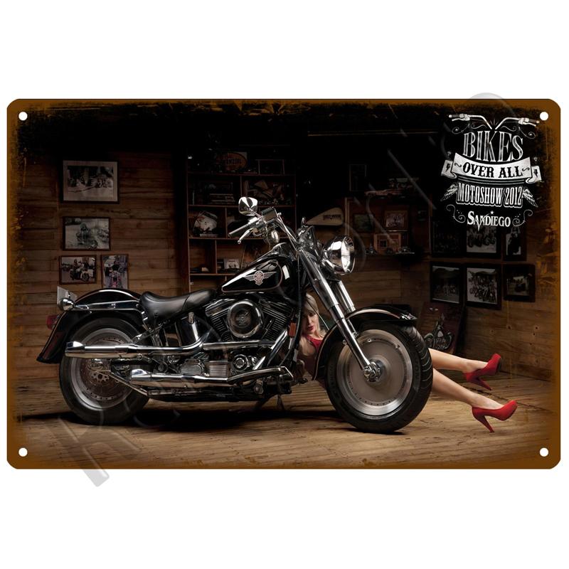 Motor Hanging Retro Decorative House Metal Sign Plate Posters On The Wall Tin Sign Vintage Poster Decor Wall Art Room Decoration