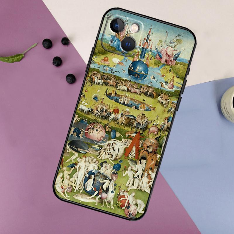 Hieronymus Bosch Art Painting Silicone Case For iPhone 17 15 14 12 11 13 Pro Max 16 Plus 12 13 Mini 16e 17 Air Back Cover