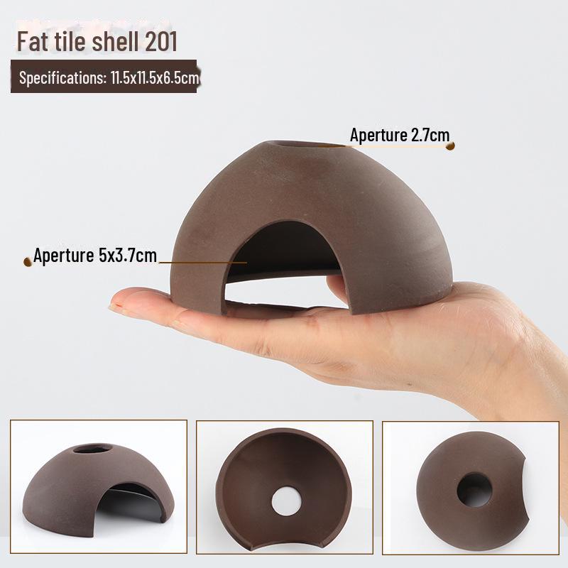 Purple Sand Ceramic Fish Tank Decor - Large, Medium & Small Rock Tiles