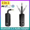 Bluetooth 5,3 аудиоприемник-передатчик 3,5 мм AUX Hi-Fi стерео музыкальный беспроводной адаптер с микрофоном для ПК, ТВ, автомобильные колонки, наушники