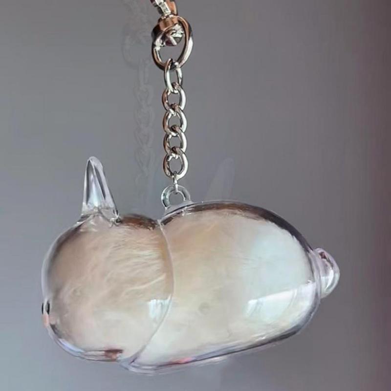 Rabbit Shape Storage Pendant Large Capacity Transparent Design Eco Friendly Material Multi Functional Organizer For Pet Hair Sma