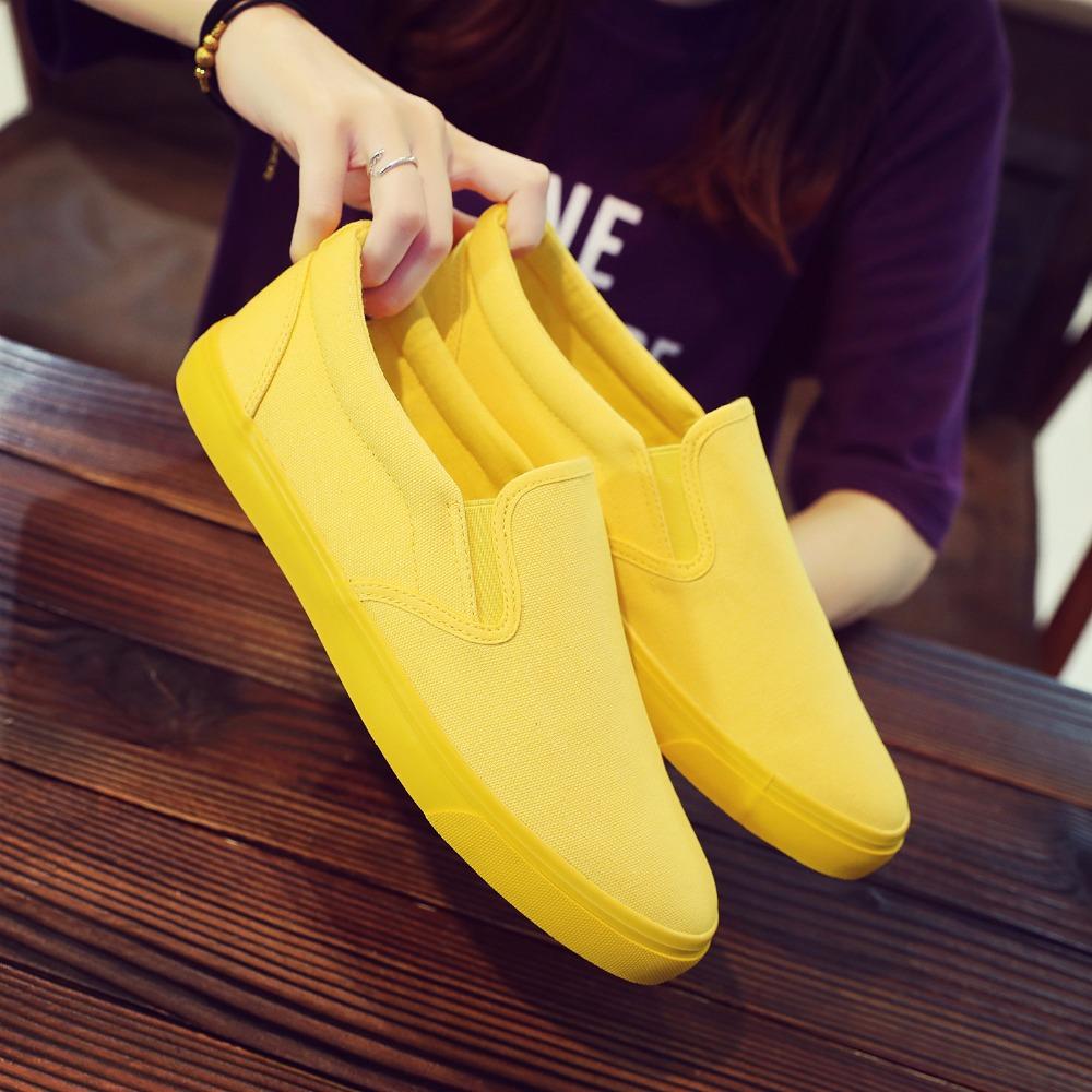 Туфли Candy Color Candy Color, новые, весна-лето, желтые, дышащие, для мальчиков, Slip-On, низкие, для повседневной носки, для девочек, евро35-44