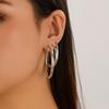 Elegant Large and Small Hoop Earrings Beautiful Hoop Earrings Mix Sizes Elegant Round Ear Decoration for Parties Dates