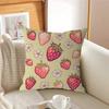 S-strawberry Cute Kawaii Cushion Cover Inches Farmhouse Decor Home Throw Pillow Covers For Couch Decorations