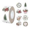 500pcs Assorted Christmas Stickers Roll, Mixed Color Paper Adhesive Labels with 'Merry Christmas' & 'Happy Holidays' Tags for Gift Wrapping & Sealing
