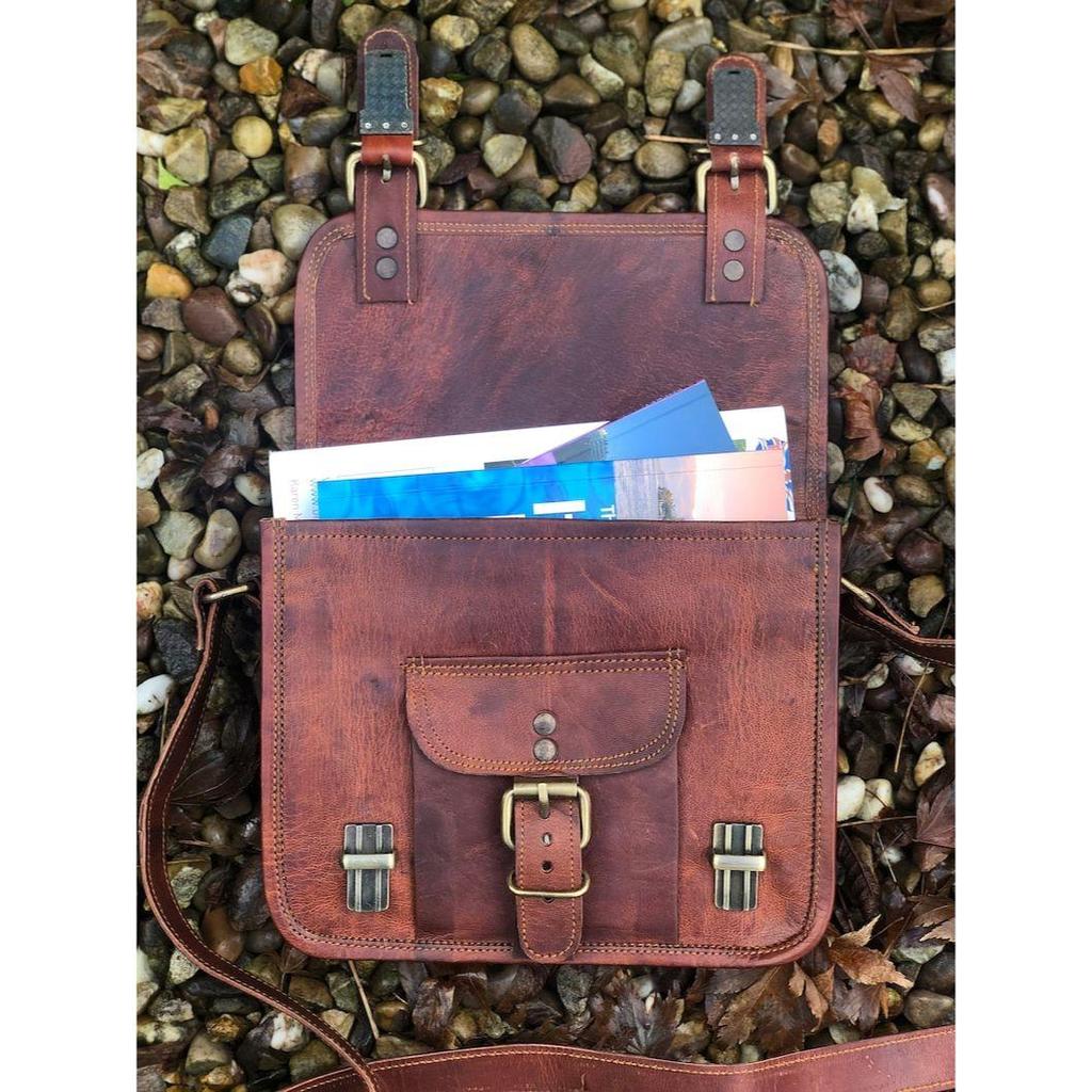 Маленькая кожаная сумка, детская сумка размером 7 x 9 дюймов с ручкой, кожаная сумка через плечо, маленькая кожаная сумка в традиционном стиле, симпатичная сумочка.