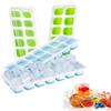 14 Holes Silicone Ice  for Cube Tray Ices Maker  for Mold Trays Containers with Cover