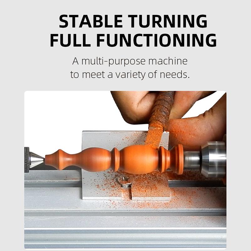 Мини-токарный станок DC12-24V Инструменты Станок для бусин Деревообработка Сделай сам Миниатюрный токарный станок с насадкой для резьбы по дереву Деревотокарный станок