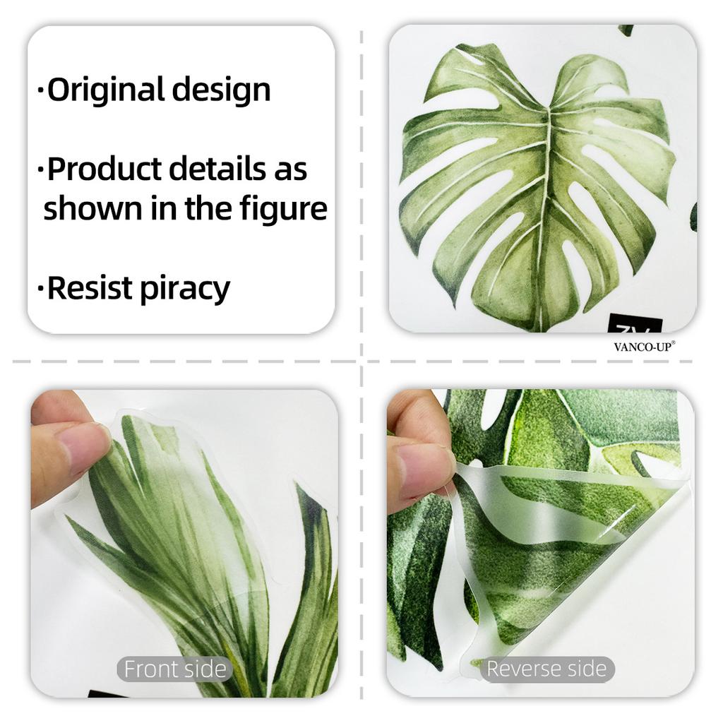 Зеленый стикер на стену с растением Креативные скандинавские наклейки Гостиная Диван Спальня Фоновая стена Декор Самоклеящееся украшение для дома