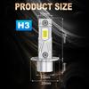 2 шт. 18000 лм H3 светодиодные лампы для фар Мини H3 светодиодные противотуманные фары для автомобиля Фара без вентилятора ДХО Лампа Автомобильные дневные ходовые огни 12 В 6500 К Белый
