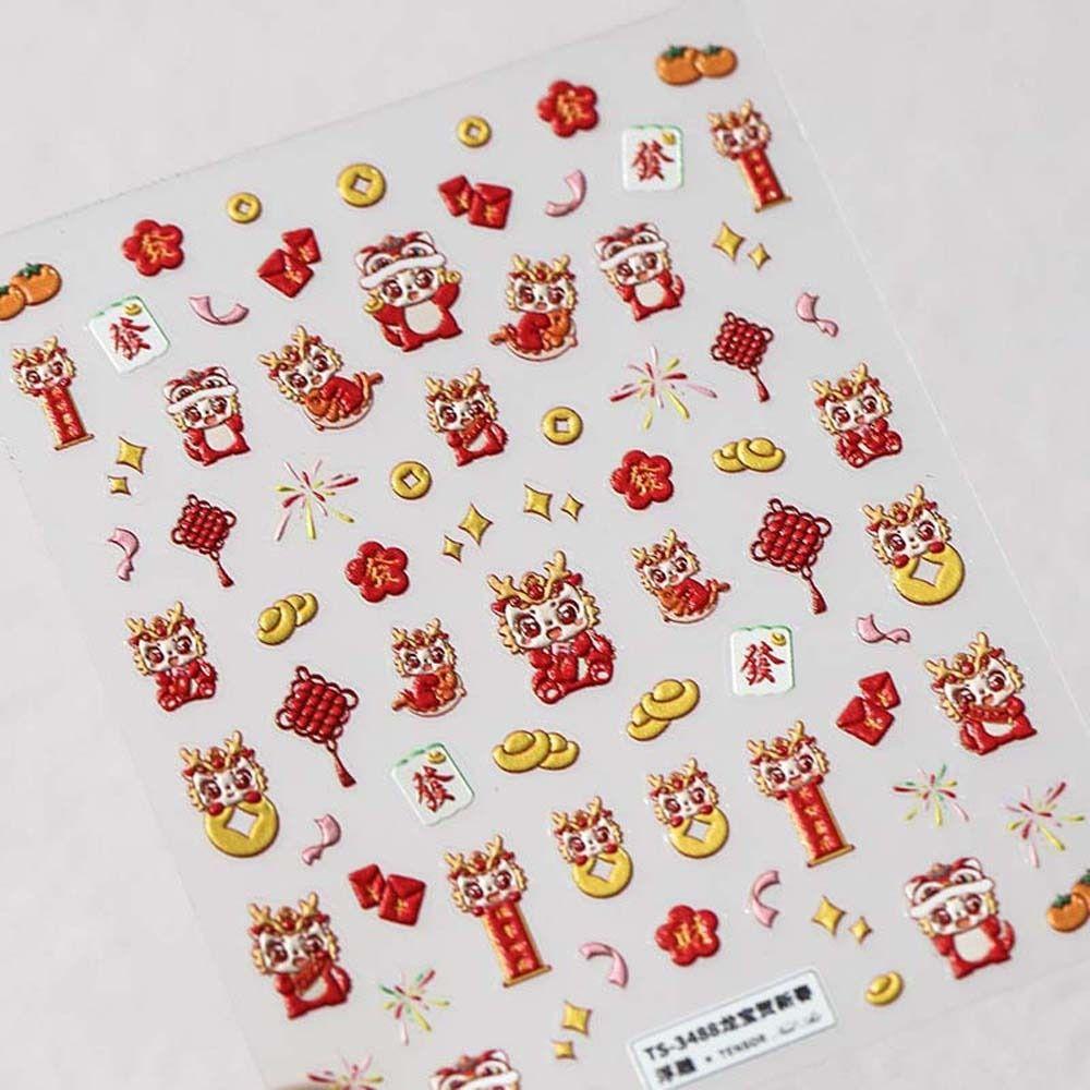 Nail Accessories Dragon Nail Stickers Nail Art Supplies Chinese Nail Decorations  Nail Salon