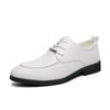 Fashion High End Brand Men's Leather Casual Shoes Interview Conference Business Dress Shoes Simple Lace Up Men's Groom's Wedding Shoes