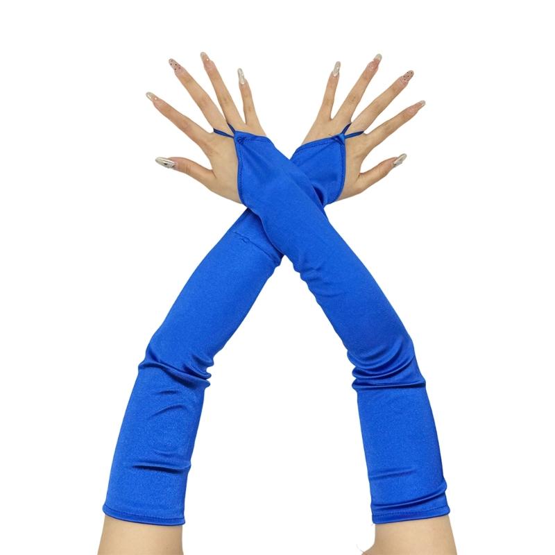 Вечерние атласные перчатки для ужина, выпускные перчатки, длинные перчатки для оперных женщин, дамский тематический выпускной костюм