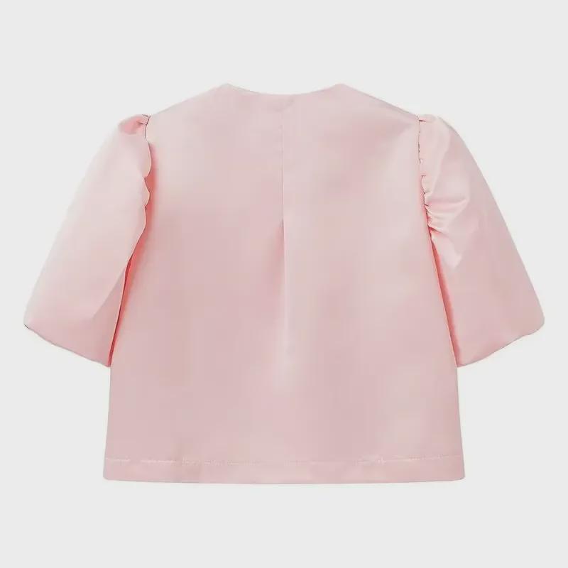 «Женский атласный топ свободного кроя с рукавами-фонариками из Европы и Америки 2024 года»