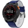 Для Garmin Fenix 7X Quickfit 26 мм Ремешок для часов с текстурой углеродного волокна Регулируемый силиконовый ремешок