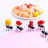12Pcs Fruit Grade Fork Food Not Easily Broken Cartoon Ant Shape Food Stick
