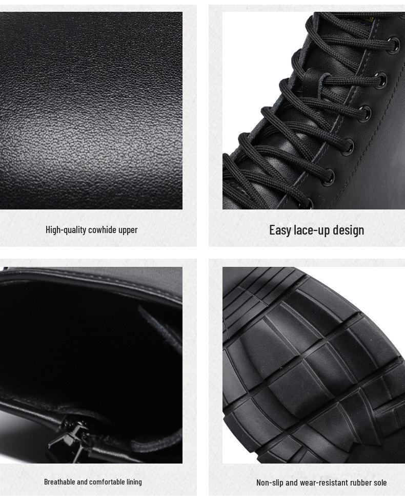 Модные мужские высокие ботинки Martin на осень/зиму в британско-корейском стиле