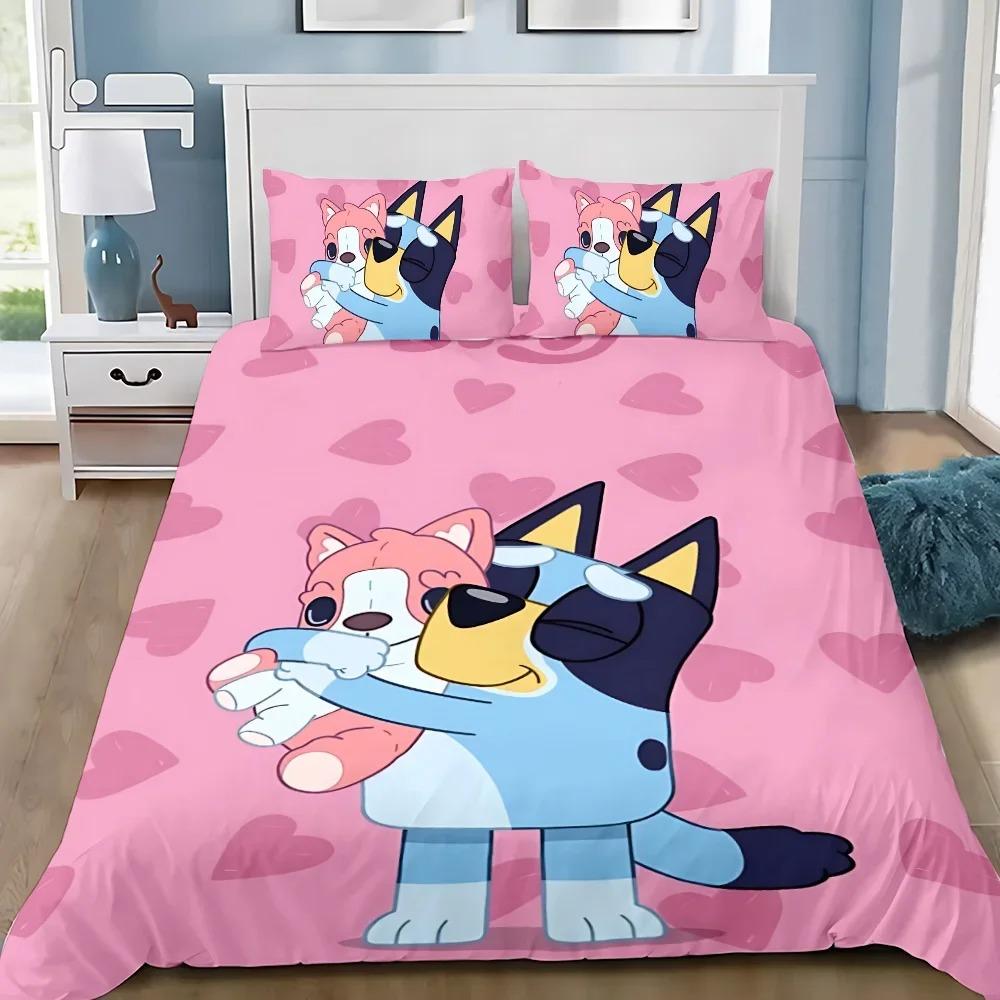 New design B-Blueys Duvet Cover Pillowcase 2/3pcs Bandit Chilli Bedding Set Adult Boy Girl Bedroom Children Single Double