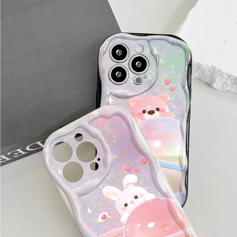 Милый мультяшный узор, кремовая текстура, мягкий силиконовый чехол с волнистыми краями, чехол для телефона Xiaomi Redmi