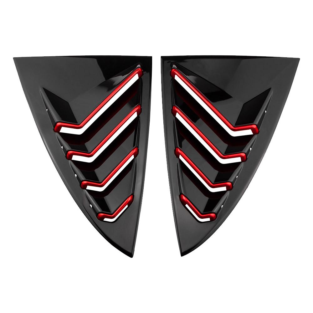 2Pcs ABS Car Rear Window Shutters Blinds Window Shade Trim Sticker for Tesla Model 3 Model3 2016 - 2025 Styling Accessories