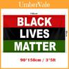 Высококачественный флаг 3x5 Black Lives Matter ярких красного, черного и зеленого цветов