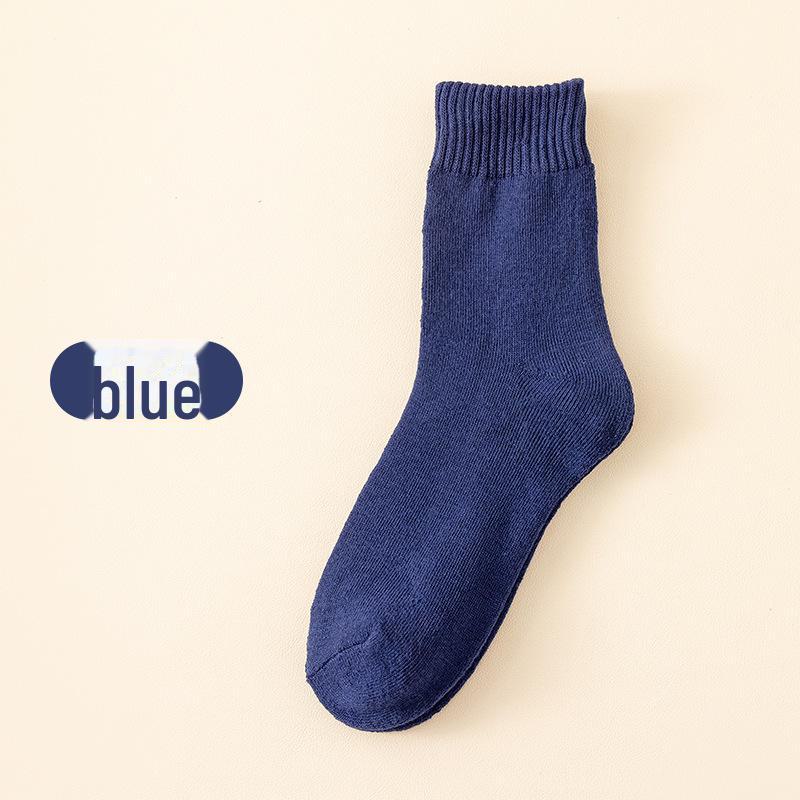 Men's and Women's Thick Terry Mid-Tube Socks for Autumn and Winter - Plus Velvet Warm Heating Socks