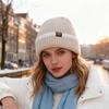Универсальная зимняя флисовая одежда для улицы для защиты от холода и теплые вязаные шапки