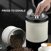 304 Stainless Steel Airtight Coffee Container Storage Canister Coffee Bean Jar Vacuum Sealed Cans food Kitchen Storage Organizer