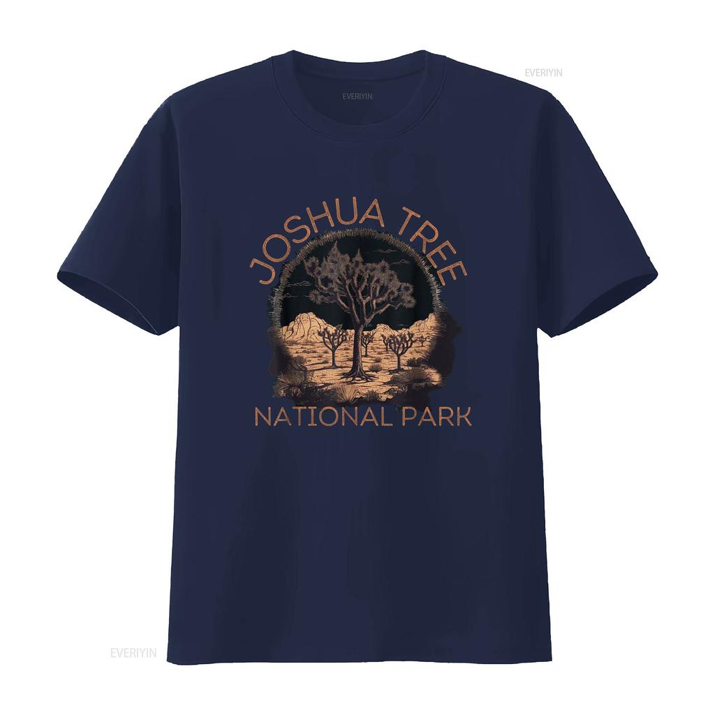 Joshua Tree National Park Landscape T Shirt vintage Washed Soft Casual Breathable Slightly designer clothes Stretched homme