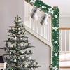 2.7m Luxury Christmas LED Cane Wreath Decoration With Lanterns Green Artificial Christmas Tree Banner Party New Year's Door Wrea