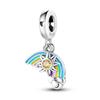 925 Silver Sunflower Butterfly Flower Heart Charm for 3mm DIY Bracelet, Beautifully Beaded DIY Fashion Maker Gifts