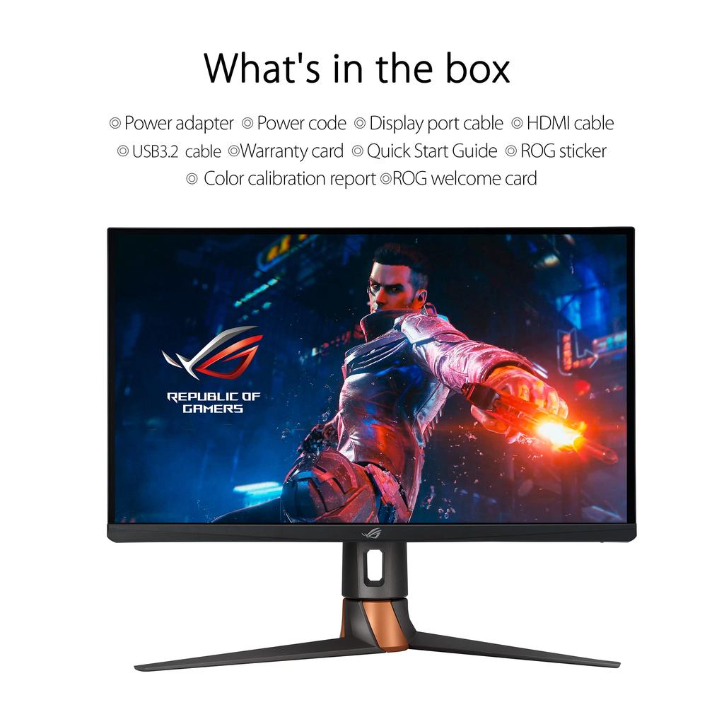 Игровой монитор ASUS ROG Swift PG27AQN 27 дюймов 360 Гц WQHD 1 мс Сверхбыстрый 600 NVIDIA Reflex / / / IPS/DisplayHDR / Анализатор/DP HDMI/