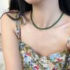 Elegant Green Agate Beaded Necklace for Women - Fresh, Simple, and Versatile Choker